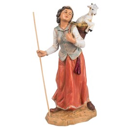 Pastorella con gerla e capretta serie 30 cm Fontanini