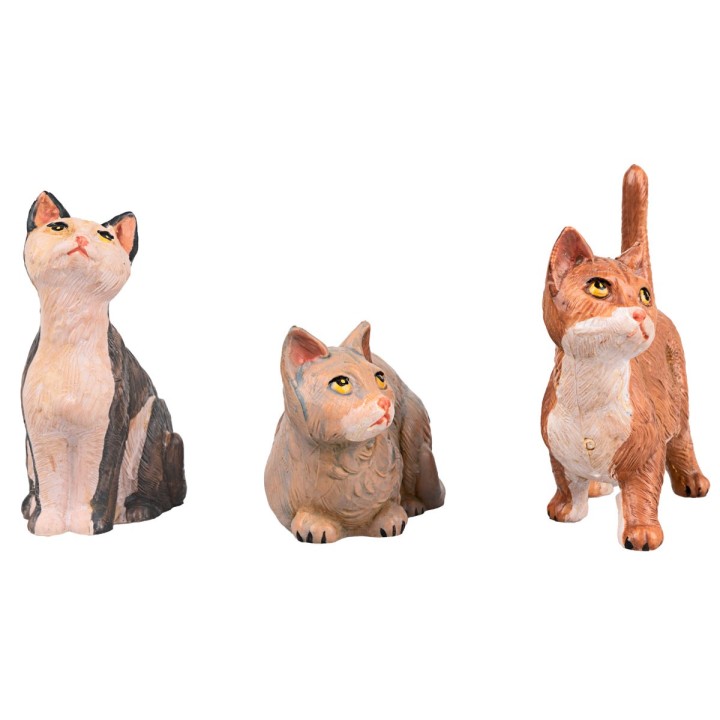 Set tres gatos para pesebre serie 30 cm Fontanini