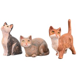 Set tres gatos para pesebre serie 30 cm Fontanini