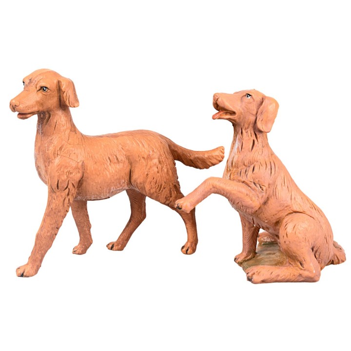 Dos perros para belén serie 30 cm Fontanini