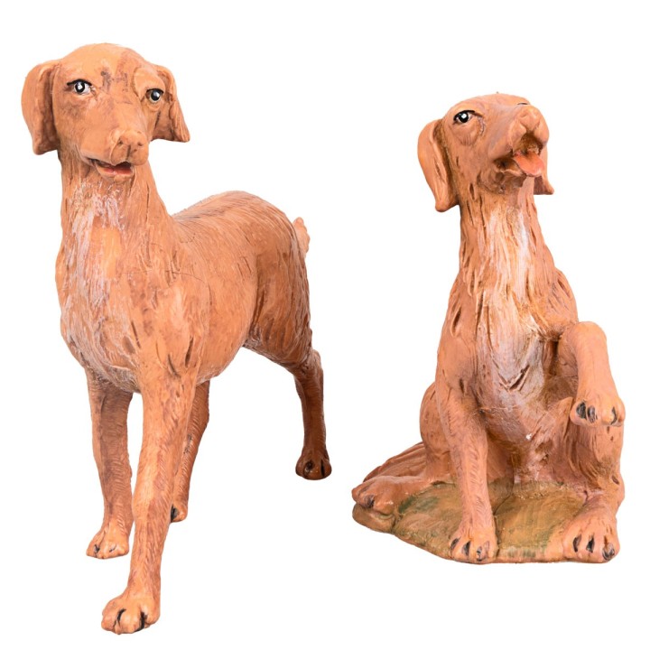 Dos perros para belén serie 30 cm Fontanini