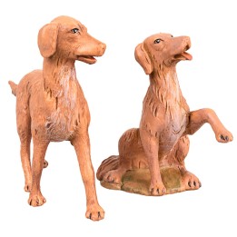 Set due cani per presepe serie 30 cm Fontanini