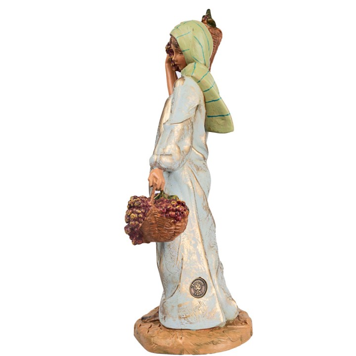 Woman with grape baskets 30 cm Fontanini