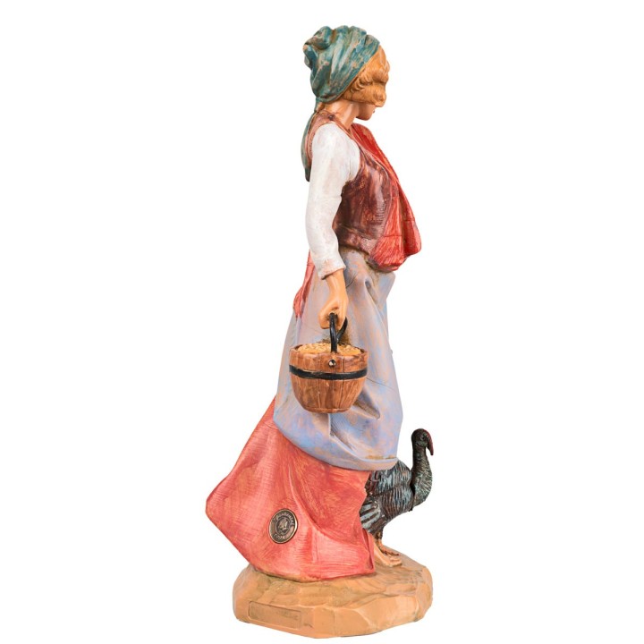 Peasant with turkey 30 cm Fontanini