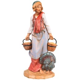 Contadina con tacchino 30 cm Fontanini