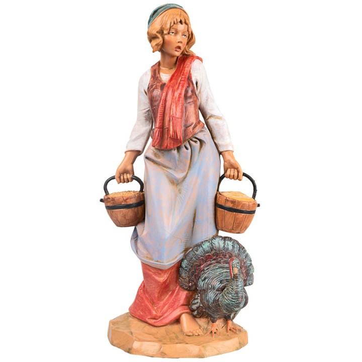 Peasant with turkey 30 cm Fontanini