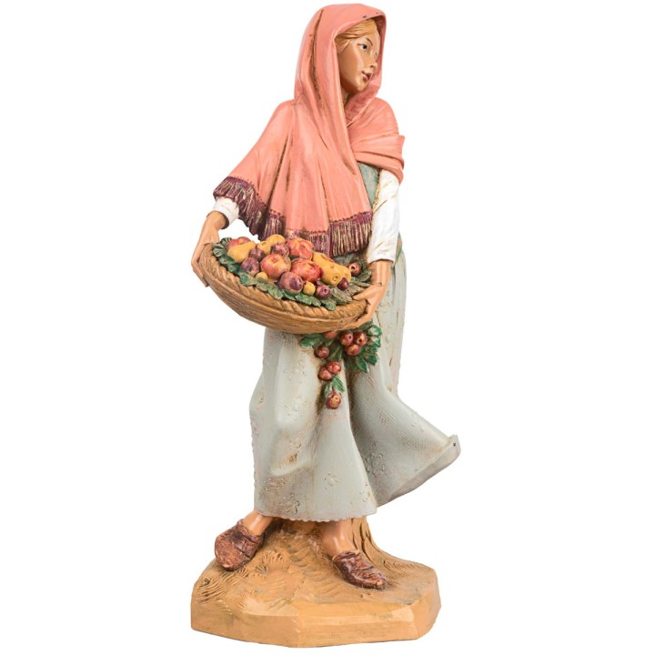 Mujer con cesta 30 cm Fontanini
