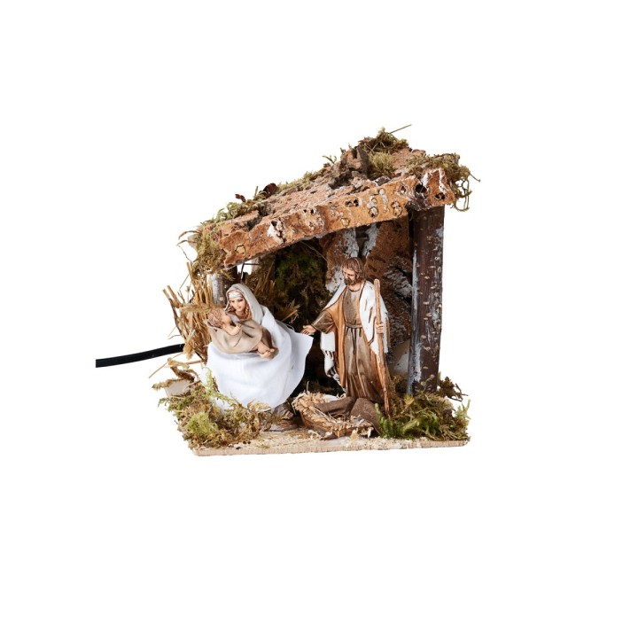 Moving Nativity with Landi 10 cm hut