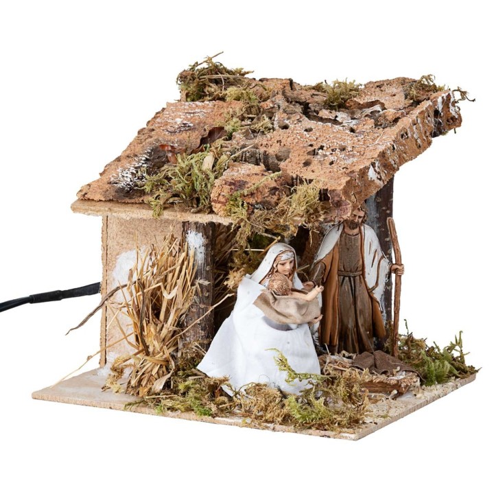 Moving Nativity with Landi 10 cm hut