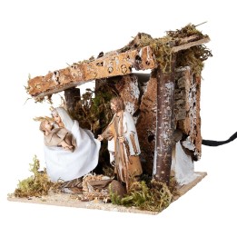 Moving Nativity with Landi 10 cm hut