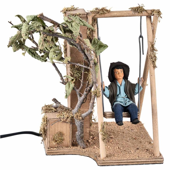 Child on swing in motion 24 cm