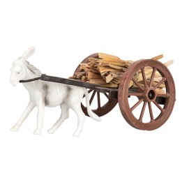 Carro paglia con asino al traino