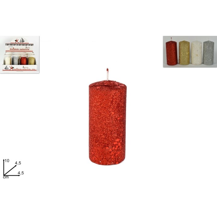 Candela cilindrica 10 cm disponibili in vari colori
