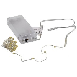 50 Micro Led luce bianco freddo a batterie