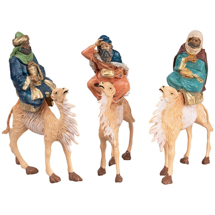 Set of three Wise Men on camel series 10 cm