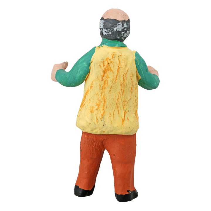 Man 9 cm in painted terracotta