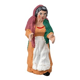 Donna 8 cm in terracotta dipinta