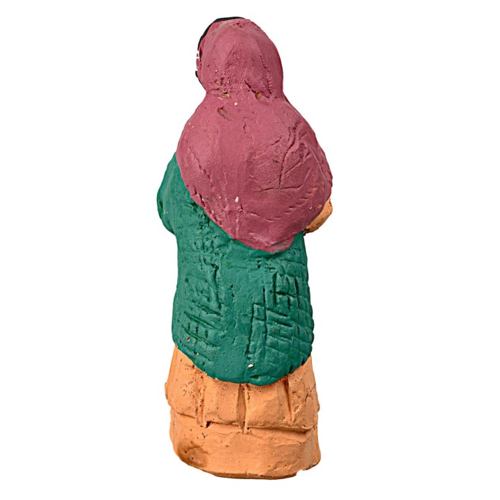 Woman 8 cm in painted terracotta