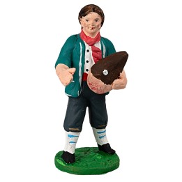 Salumiere 10 cm in terracotta dipinta
