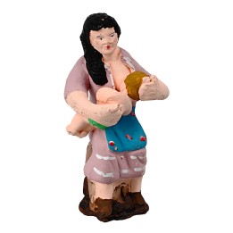 Donna seduta che allatta bambino della serie 10 cm in