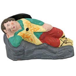 Dormiente serie 10 cm in terracotta dipinta