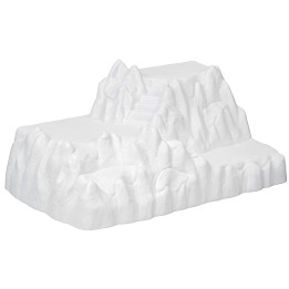 White two-level mountain scene for decorations cm 31X18X14h