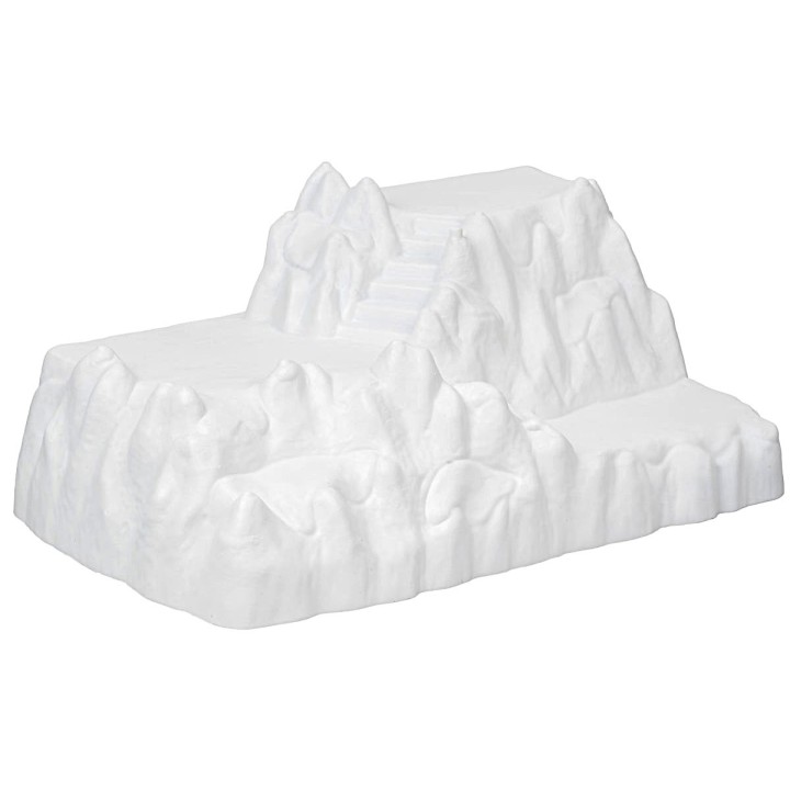White two-level mountain scene for decorations cm 31X18X14h