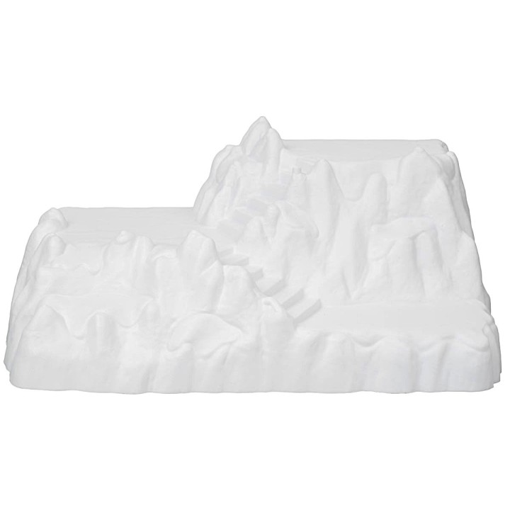 Scenario montagna bianco su due livelli per decorazioni cm