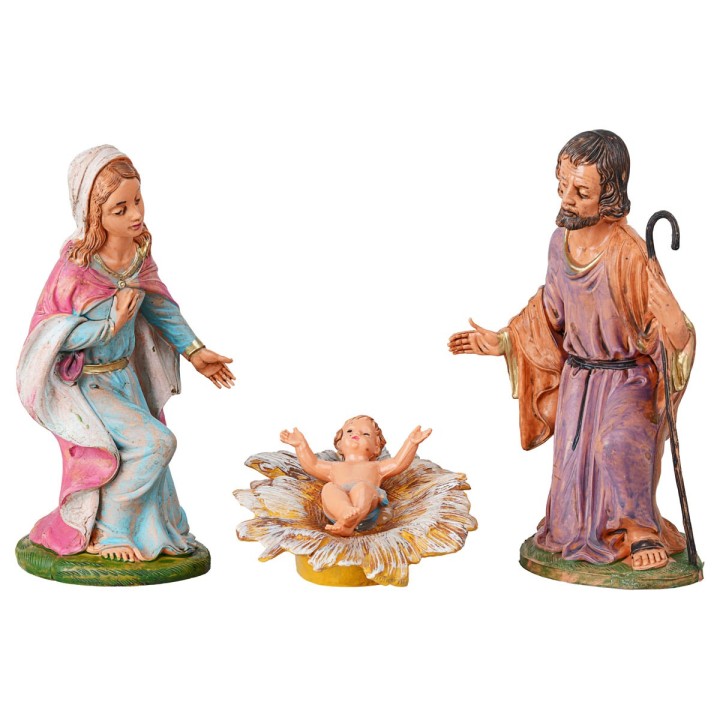 Nativity 3 subjects series 18 cm in pvc