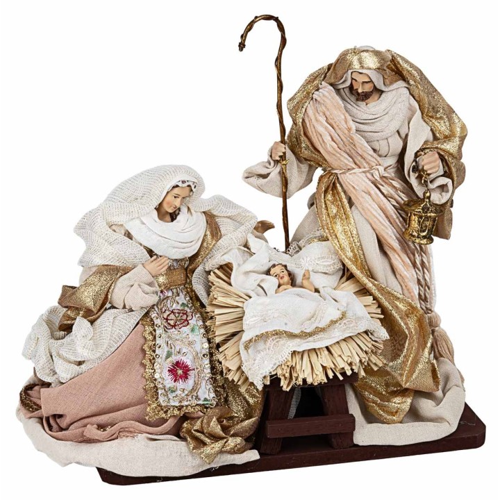 25 cm Nativity in resin block