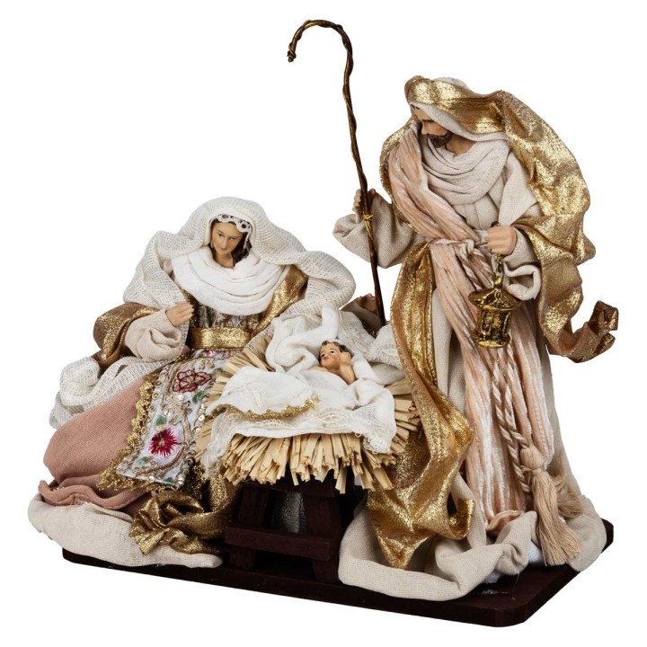 25 cm Nativity in resin block