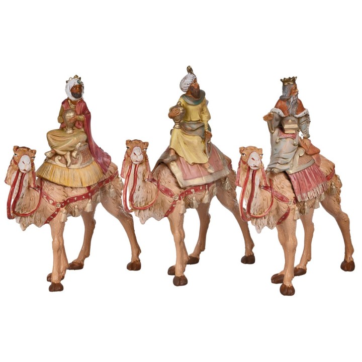 Set of 3 Wise Men on camels series 19 cm Fontanini