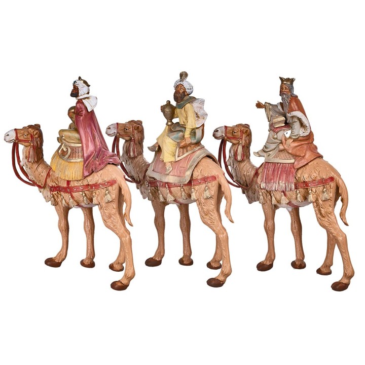 Set of 3 Wise Men on camels series 19 cm Fontanini