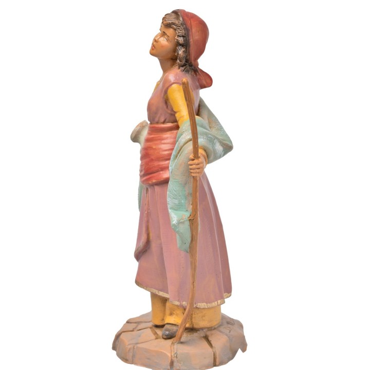 Shepherdess with amphora and stick, 19 cm