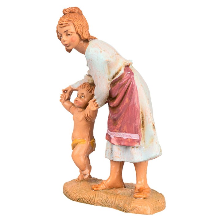 Mamma con bambino 10 cm Fontanini