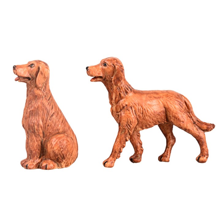 Coppia di cani serie 9,5 cm Fontanini