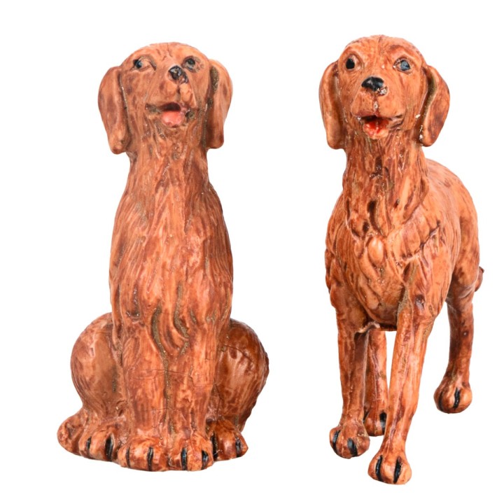 Coppia di cani serie 9,5 cm Fontanini