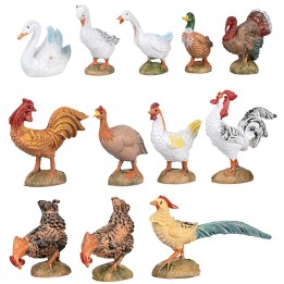 Juego de 12 aves de corral serie 10 cm Fontanini