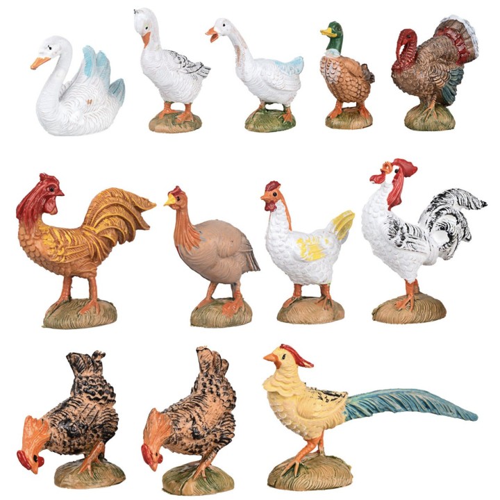 Set 12 gallinacei serie 10 cm Fontanini