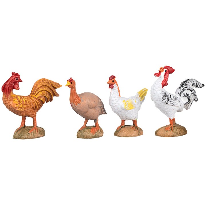 Juego de 12 aves de corral serie 10 cm Fontanini