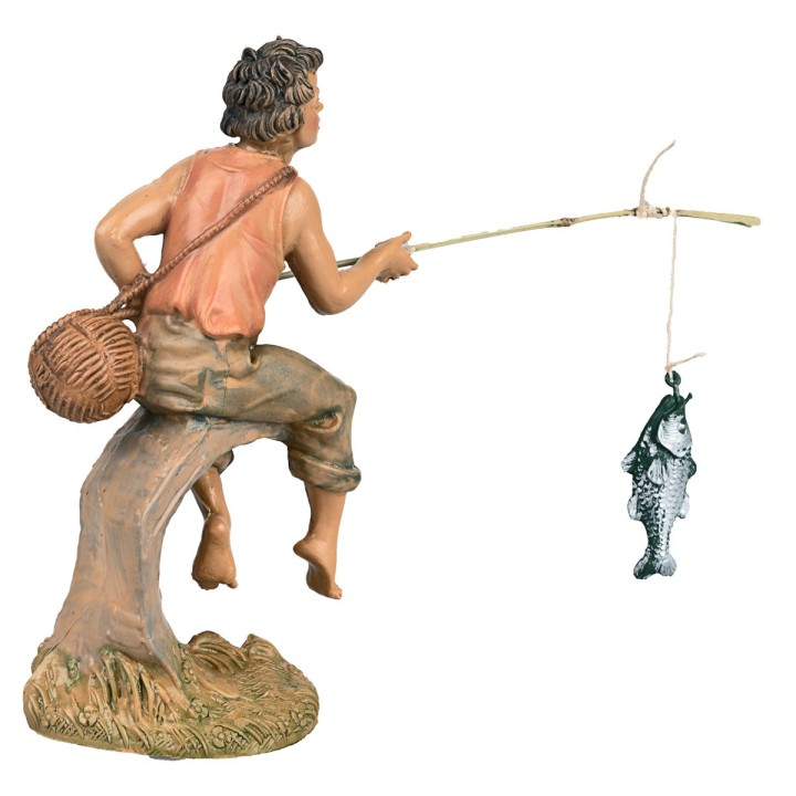 Pescador con caña de pescar 10 cm Fontanini
