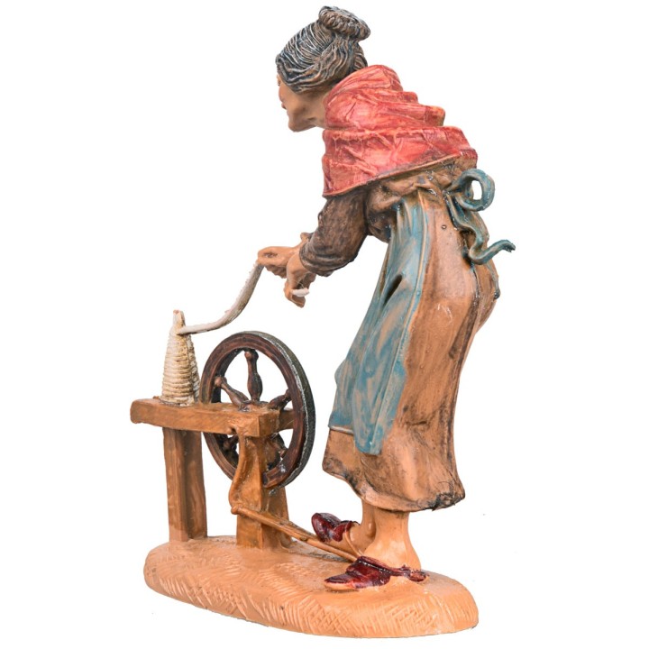 Anciana con rueca 10 cm Fontanini
