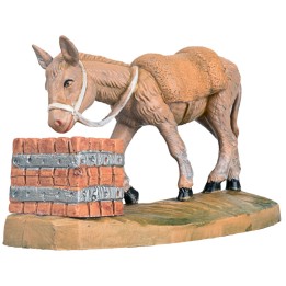 Donkey with manger for statues 10 cm Fontanini