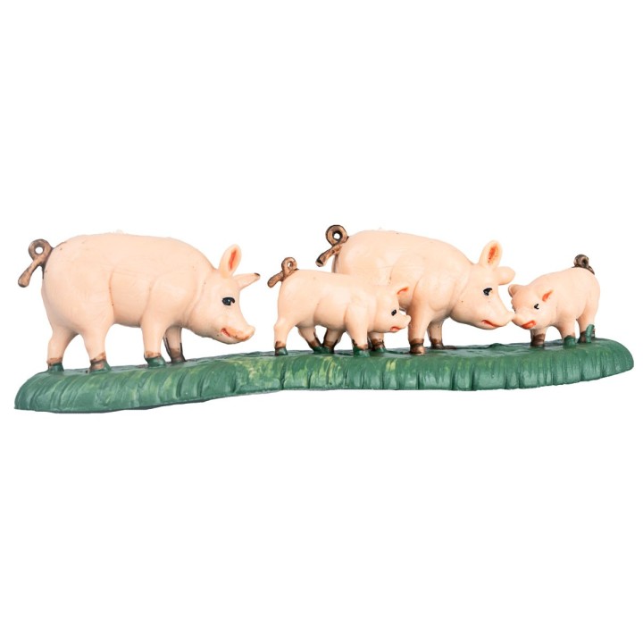 Gruppo di 4 maiali per statue da 10 cm