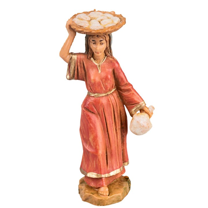 Mujer con cesta 6,5 cm Fontanini