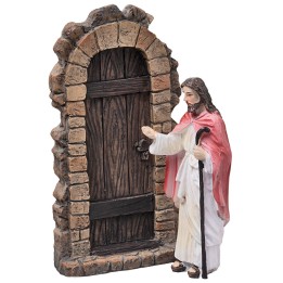 Gesù che bussa alla porta 10 cm per presepe pasquale