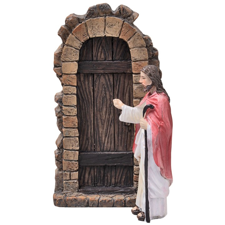 Jesús llamando a la puerta 10 cm para pesebre pascual
