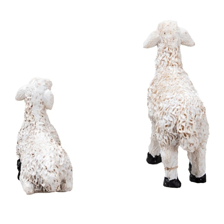 Gesù con pecorelle 10 cm in resina statuine pasquali