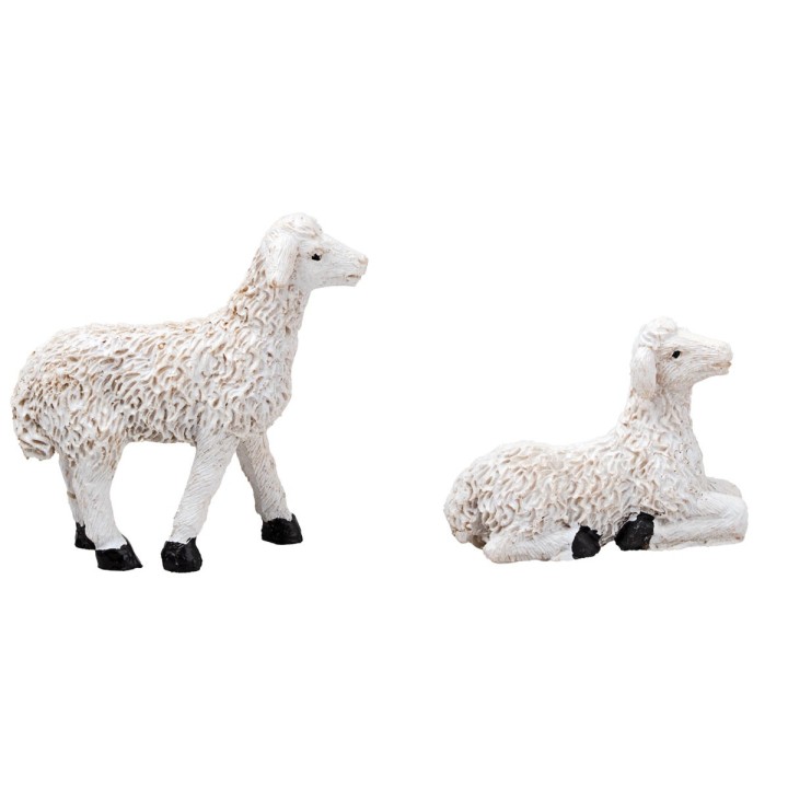 Jesus with little sheep 10 cm in resin Easter figurines