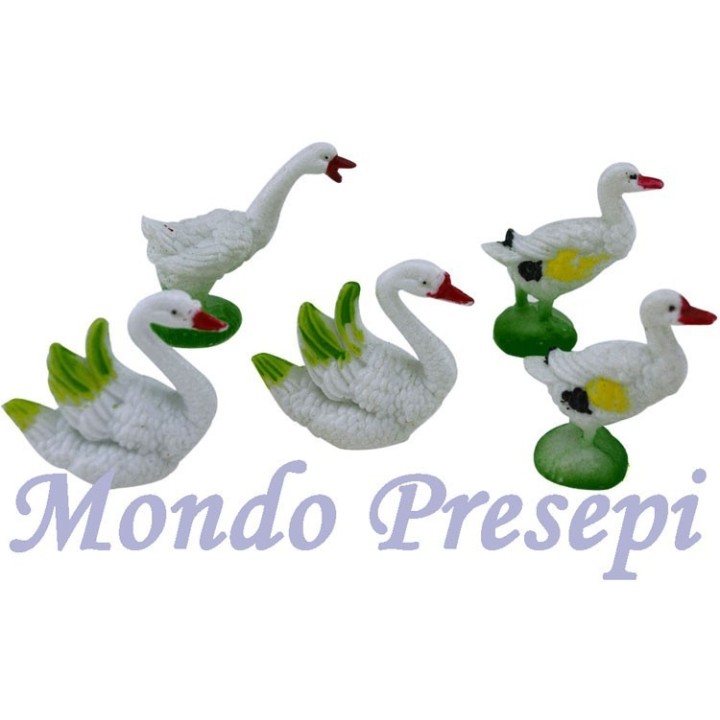 Set 4 animali, oche e cigni